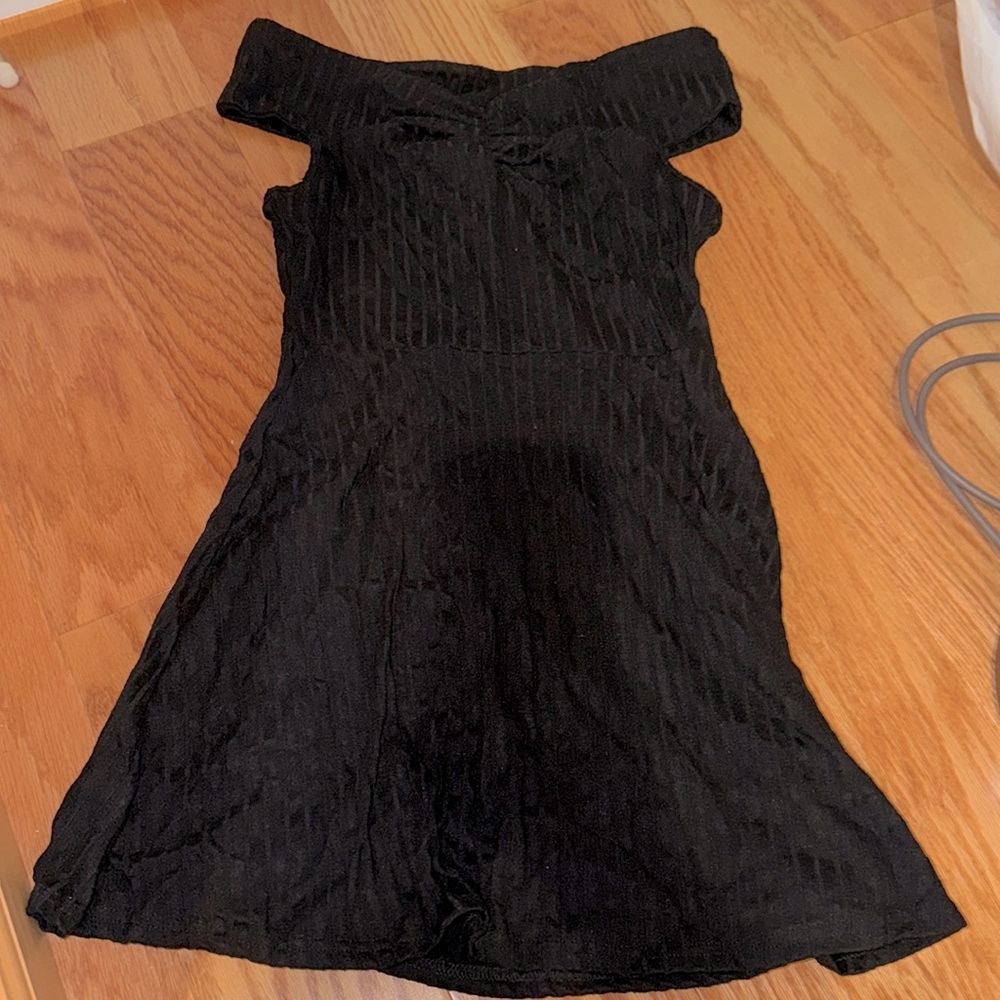 Black off shoulder dress